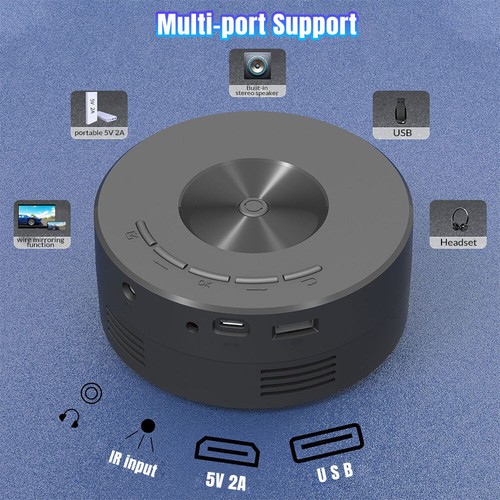 Mini proyector inalámbrico 1080P 3D LED WiFi video película cine en casa cine HDMI - Imagen 50 de 64