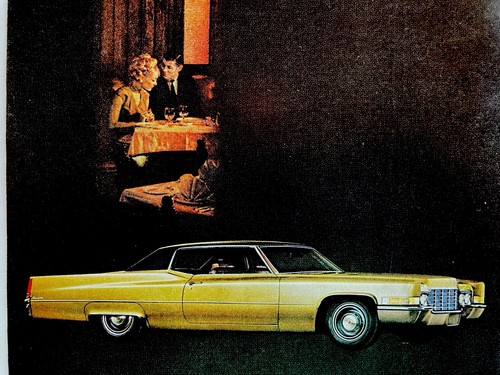 1969 Cadillac Coupe DeVille Print Ad 10" x 6-1/2" - Picture 2 of 2
