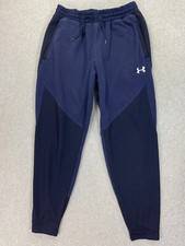 Under Armour Cotton Blend Hustle Jogger Sweatpants Men's Large Blue