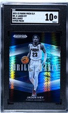 2022 Panini Prizm Draft Jaden Ivey HYPER PRIZM Brilliance SGC 10 GEM MINT