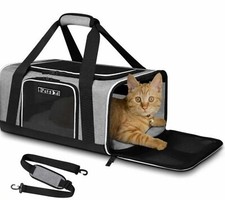 PETSKD Airline Approved Pet Carrier Soft Travel Bag Small Cats Dogs 17x12x8.5NIB