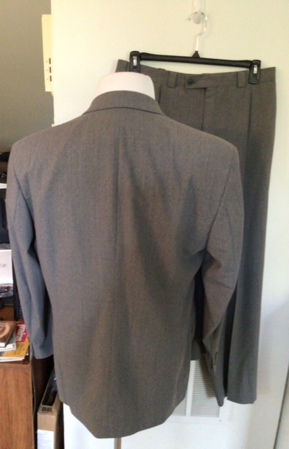 Men's DKNY Essentials Solid Gray Wool 3 Button 2P… - image 5
