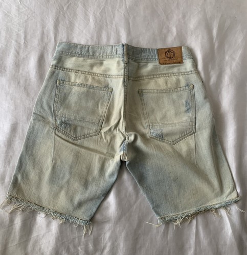 Zara Man Denimwear Shorts Distressed Light washed Jean Men's Size 31 ZMDG - Picture 2 of 9