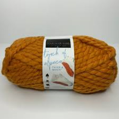 Lion Brand Yarns 2 SKIENS - ALPACA- TOUCH OF LUXE - MANGO CHUTNEY - 44 YDS EACH