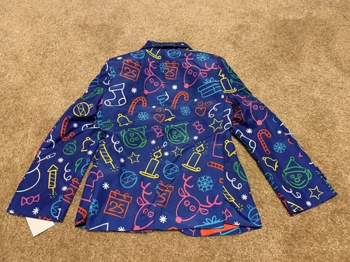 Boys' Blue Ugly Holiday Snowman 3-Pc Suit, Size Small 4/6, New With Tags - Picture 8 of 12