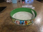 J Chein Sand Sifter Toy Alphabet Tin Litho  Vintage