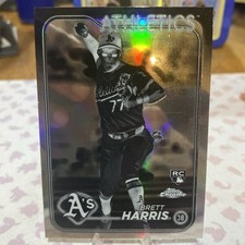 2024 Topps Chrome Update Brett Harris RC Negative Refractor SP Athletics 😎😎✨