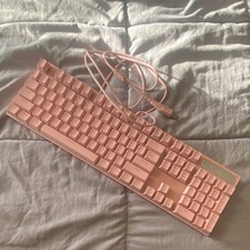 MageGee Pink Gaming Keyboard USB Wired Keyboard, New Mechanical Storm Adjustable