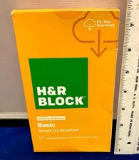 H&R Block Tax Software Basic 2022 [Key Card] New in Sealed retail box