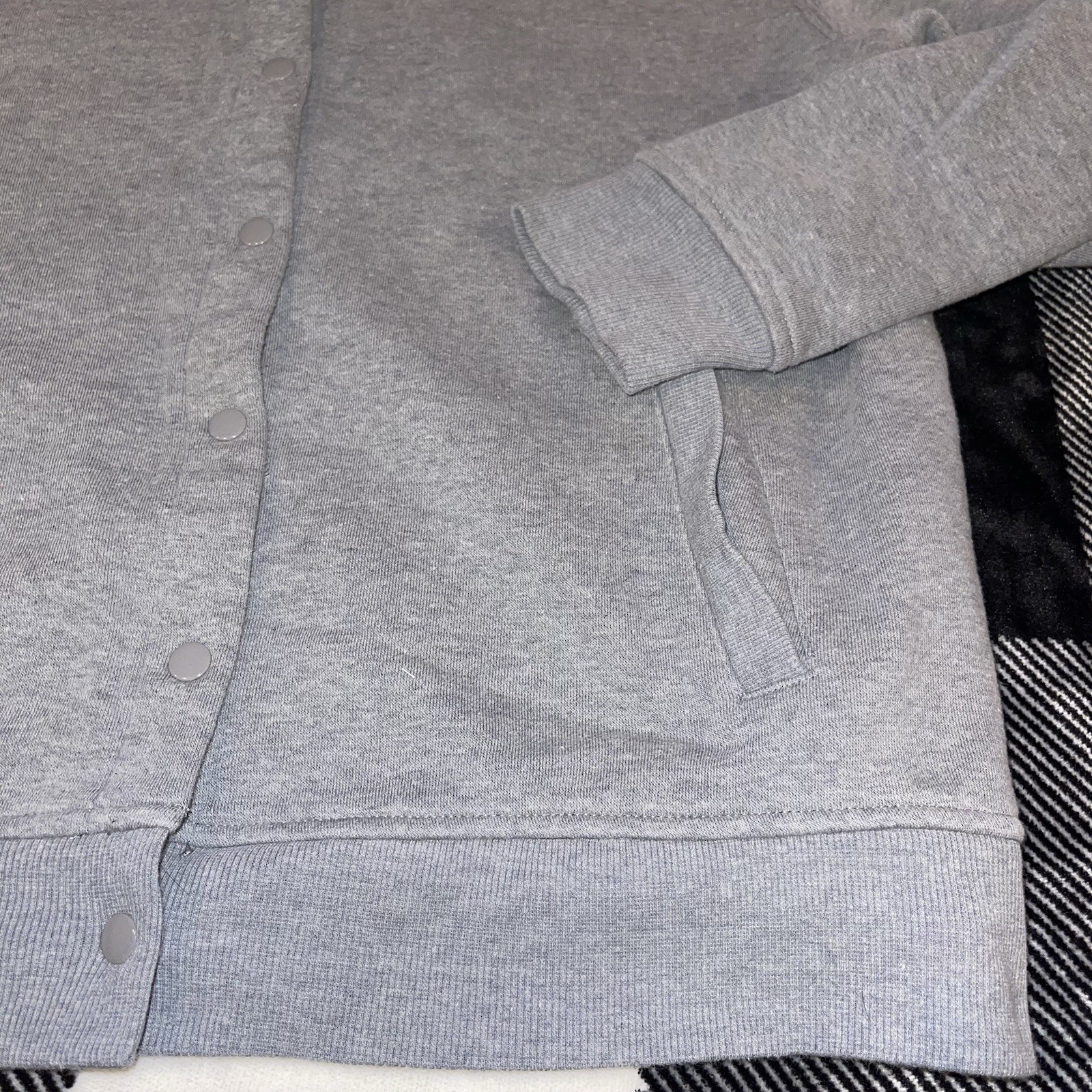 Hasting & Smith Grey Snap Button Sweatshirt - image 4