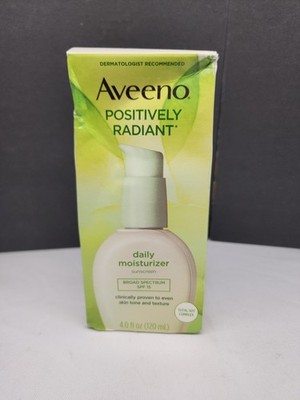 Aveeno Positively Radiant Daily Moisturizer SPF 15, 4 oz - *Original Formula* 