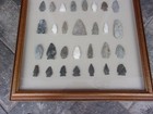 Authentic Native American Arrowheads Lot Of 36 Framed And Ready To Be Displayed  — photo 3