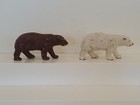 JOHILLCO TOY BEARS POLAR & BROWN ENGLAND LEAD BRITAINS SCALE ZOO — photo 1
