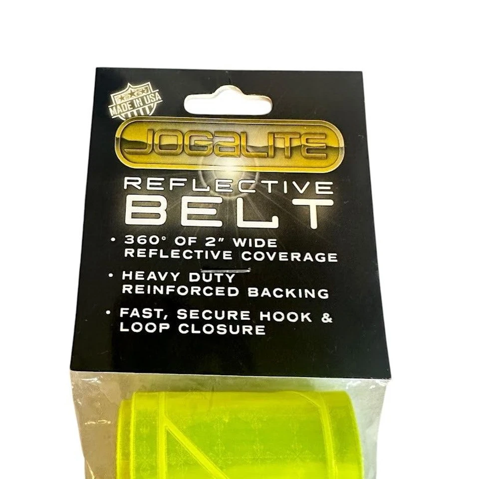 Jogalite Reflective Belt 2" Wide 1200' Nighttime Visibility Bright Yellow USA - Image 3 of 4