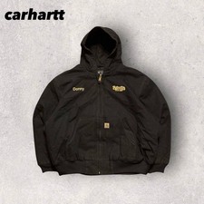 Carhartt Active Jacket Duck Fabric 3Xl Black Quilted Lining No.ch624