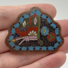 Vintage Japanese enamled Cloisonne Obidome buckle