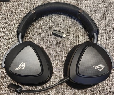 ASUS ROG Delta II Wireless Gaming Headset A701 Black Mic USB-C Dongle Tested