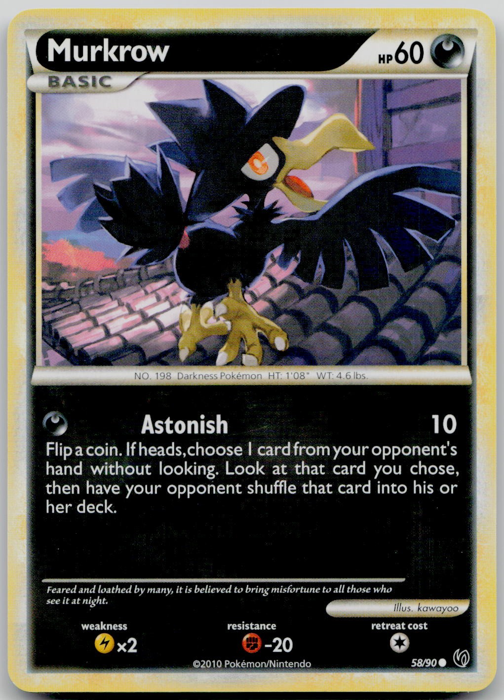 Murkrow 58 Common Undaunted 58/90 LP