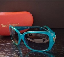 Juicy Couture Juicy Love Affair Square Blue Oversized Sunglasses Gray Lens