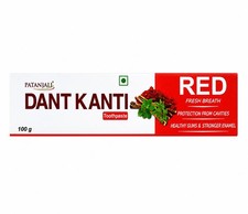 5 x PATANJALI PATANJALI DANT KANTI RED TOOTHPASTE 100gm FREE SHIPPING