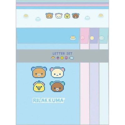 San-X Rilakkuma Letter Set LH83701 Gaming Rilakkuma Pixel Art Dot Neu Vorbest...
