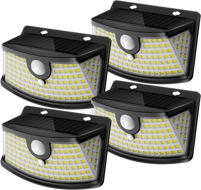 New Solar Motion Sensor Lights 120 Leds with Lights Reflector,270° Wide Angle, I