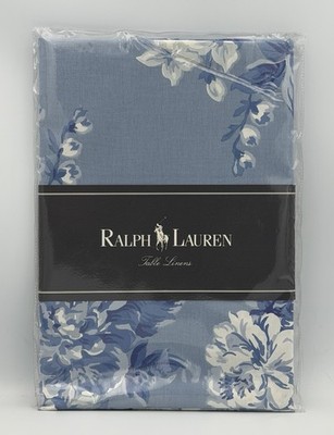NEW RALPH LAUREN Grace Tablecloth Blue White Floral 54 x70  Cottagecore USA Made