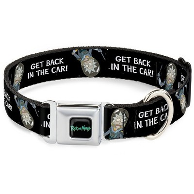 Dog Collar RMYA-RICK AND MORTY Text Logo Full Color Black/Blue Rick and Morty Ri