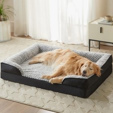 Orthopedic Dog Bed for Large Dogs, Egg Crate Foam Bed for Large Dogs, Equippe...