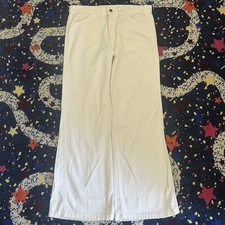 70s Levis White Tab Flared Denim 34 X 30 354 Talon Zip