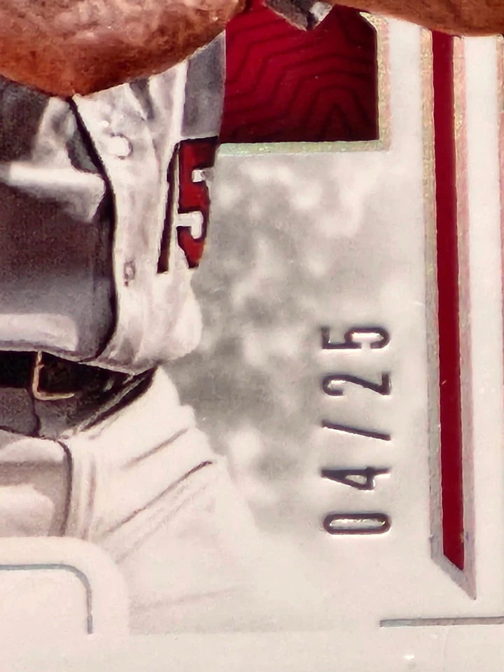 National Treasures Jim Edmonds Auto Legendary Lumber Signatures Holo Silver/25 Foto 3 de 4