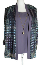 R M RICHARDS/Karen Kwong Pants Suit 18 100 polyester ORIG PRICE  89.00