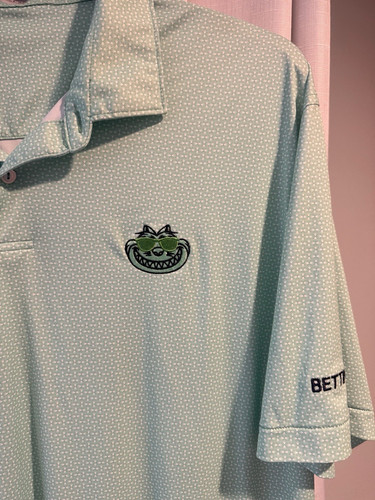 Peter Millar Fat Cat Bettinardi Fat Tuesday Golf Polo Shirt XL Green