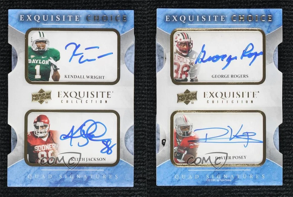 2012 Exquisite Collection Quad Auto Wright Jackson Rogers Posey - Image 3 of 3