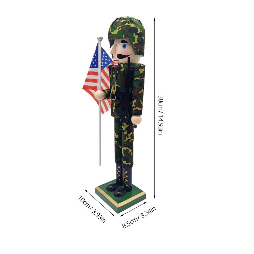 Partiotic Table Patriotic Wooden Nutcracker Figure for Desktop Table Decor and Holiday ...