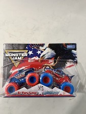 Monster Jam 2025 Stars Stripes Megalodon El Toro Loco Red White and Blue