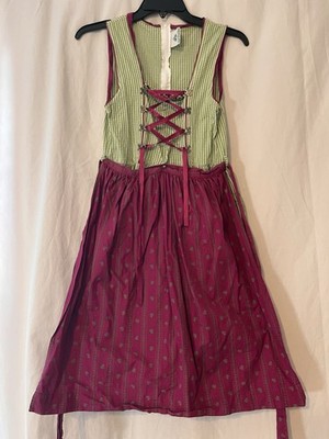 VTG Isar Trachten Dirndl Oktoberfest Bavarian Gingham Girls Size 146 11-12