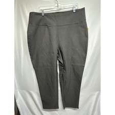 Hybrid Company Womens 3X Plus Sized Pull On ComfyWork Trouser Pant Charcoal