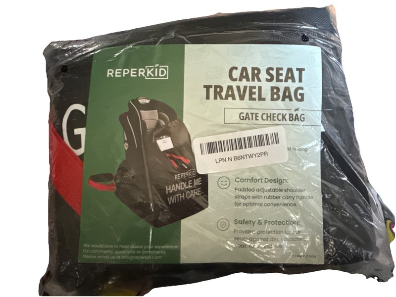 ReaperKid car seat travel bag for airplane