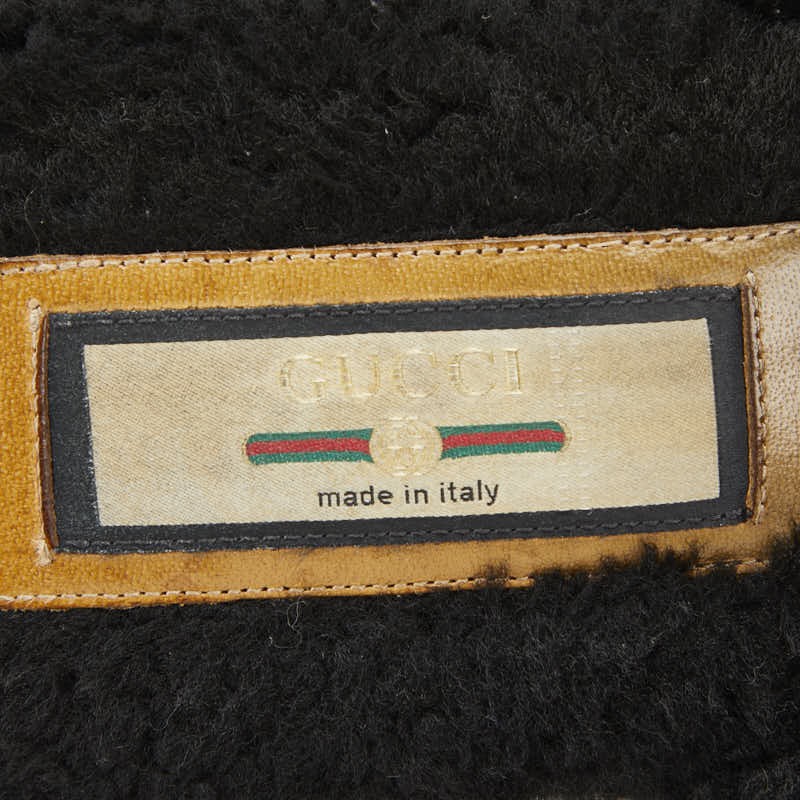 GUCCI Interlocking G Sandals Size: 9 Black Beige Boa Women's GUCCI thumbnail 9