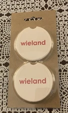 Set of Two Car Coasters With Name Wieland 2 In Chase Brass Brand New Ceramic