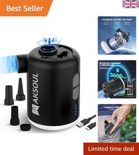 Rechargeable Electric Air Pump 3600mAh - Quick Inflate & Deflate for Inflatables