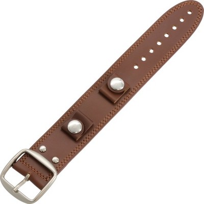Brown Leather Wide Cuff Watch Band Mod 70's Watch Band