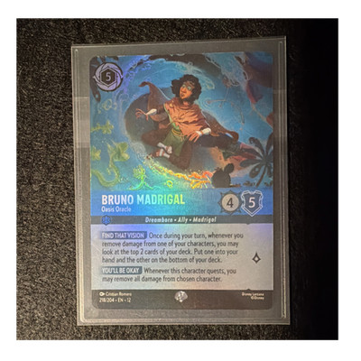Disney Lorcana Bruno Madrigal - Oasis Oracle 218/204 Foil Enchanted EN