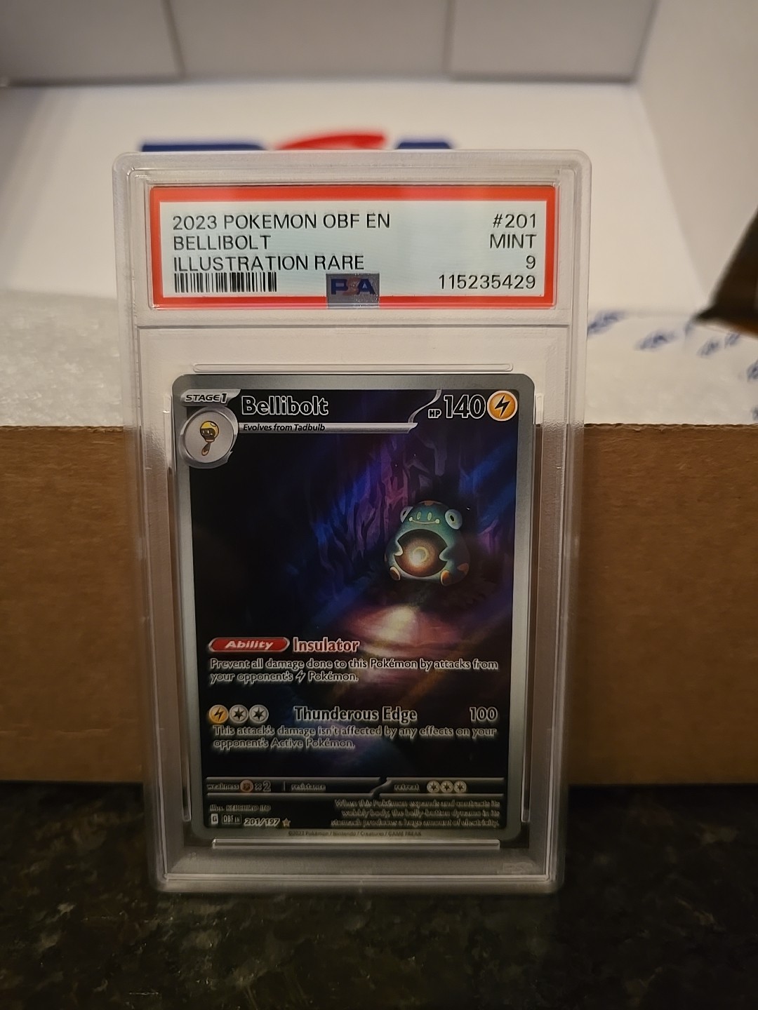 Bellibolt 201/197 Sv03: Obsidian Flames Holo Full Art Psa 9