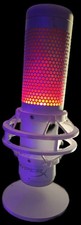 White HyperX QuadCast S   RGB USB Condenser Microphone for PC, PS5,PS4, Mac