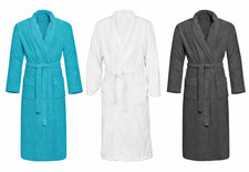 Damen Herren Bademantel Saunamantel Morgenmantel 100% Baumwolle Gr S- XXL Kimono