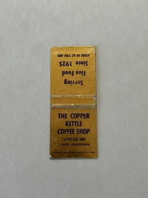 The Copper Kettle Coffee Shop Bishop California Matchbook Cover 7