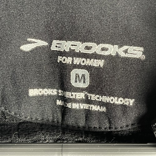 Brooks Jacket Womens Medium Black Brooks Shelter Technology Full Zip Running - Picture 7 of 9