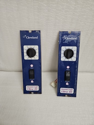 Lot of 2 Cleveland Steamcraft Ultra 10 front panel assembly, dial, switch